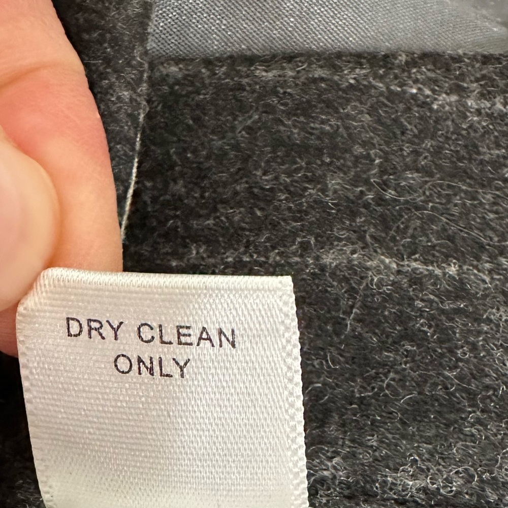 Banana Republic NWOT Charcoal Pinstripe Lined Wool Cashmere Slacks Trousers 12 - Picture 11 of 15